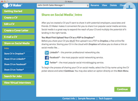 Create a professional resume you can e-mail and share on LinkedIn, Facebook and Twitter.